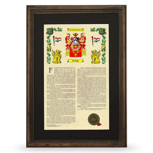 De jong Deluxe Armorial Framed - Brown